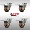Service Caster 3.5 Inch SS High Temp Glass Filled Nylon Top Plate Caster Set Total Lock Brake SCC-SSTTL20S3514-GFNSHT-4 - alternate 6